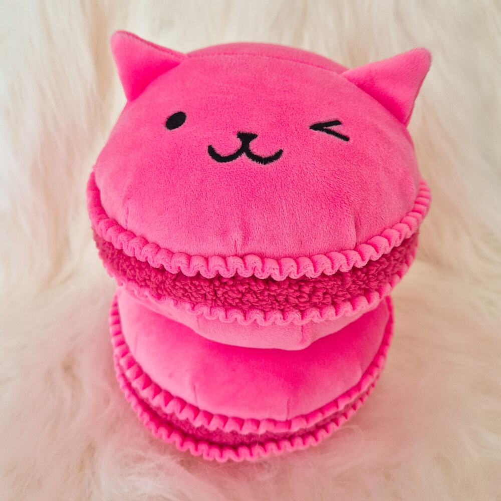 Pillowfort Pink Cat Macaron Mini Weighted Plush Kawaii Target 2025